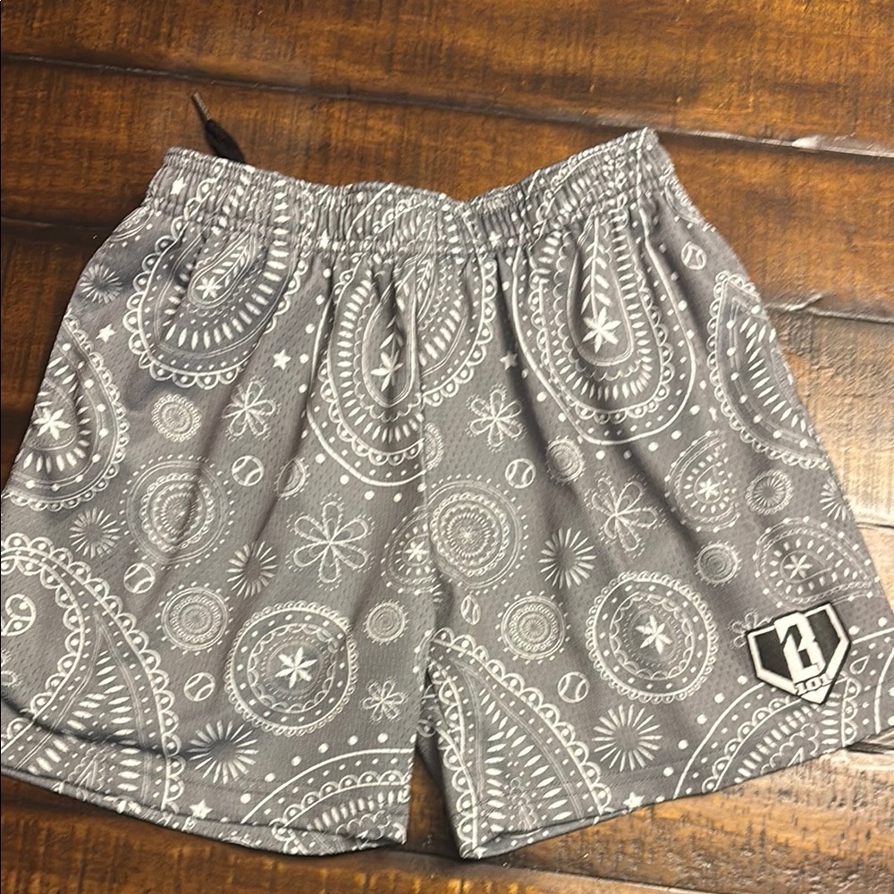Gray Baseball 101 Youth Shorts
